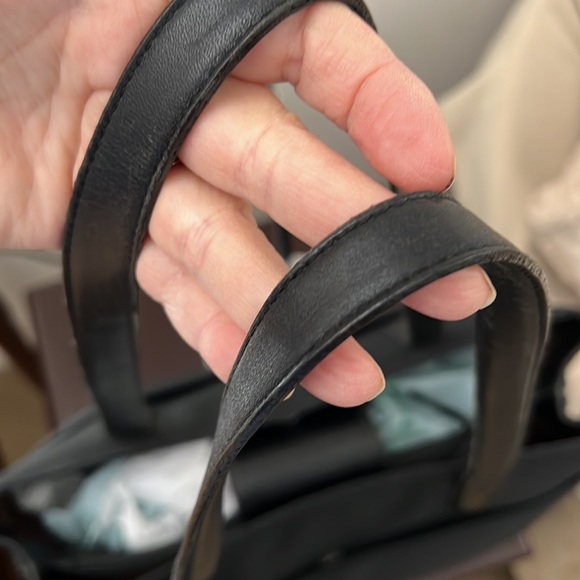 Coach Extra large vintage tote black leather trimmed - Picture 3 of 14